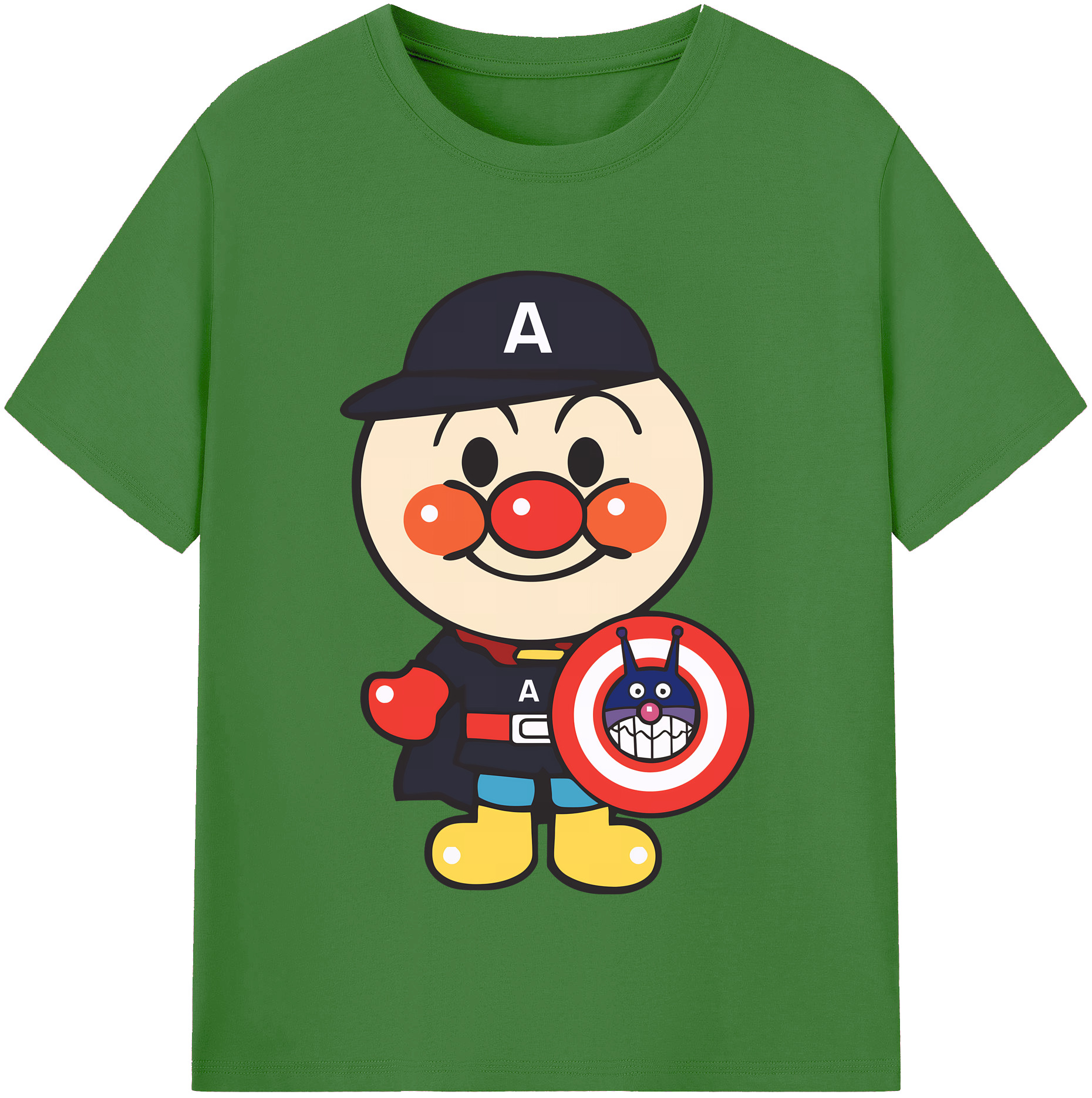 （画像用） アンパンマン Anpanman レディースカジュアルプリントTシャツ（綿100％）